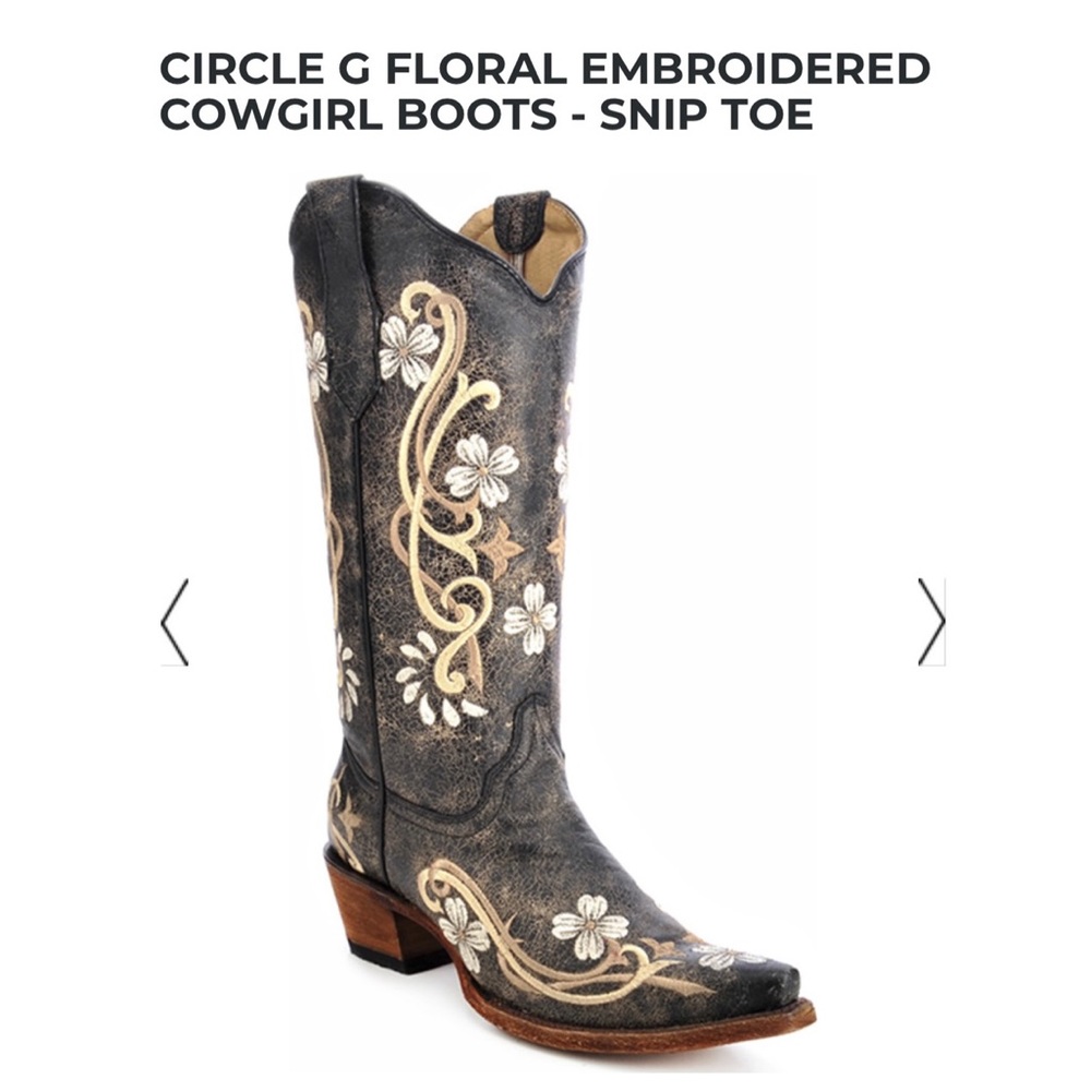Circle G - Corral Floral Cowboy Boots